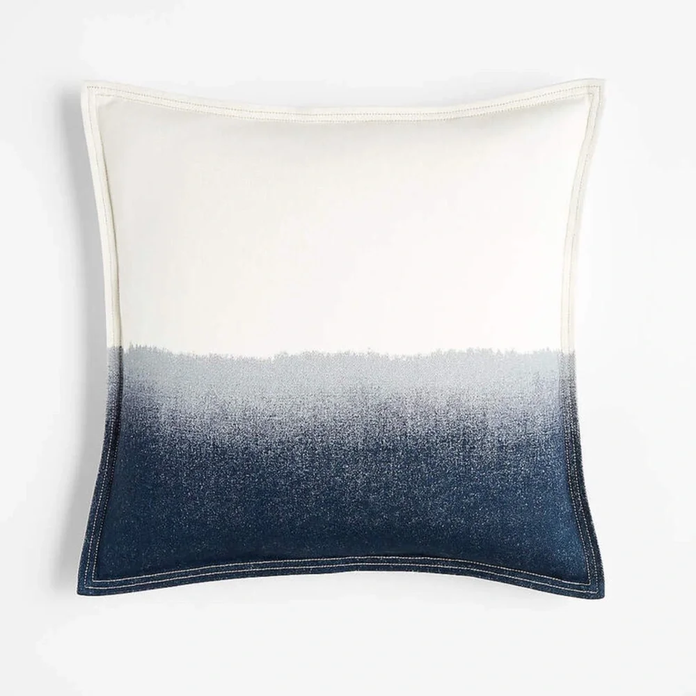 Crate&Barrel Tulare Denim Accent Pillows - Set of 3